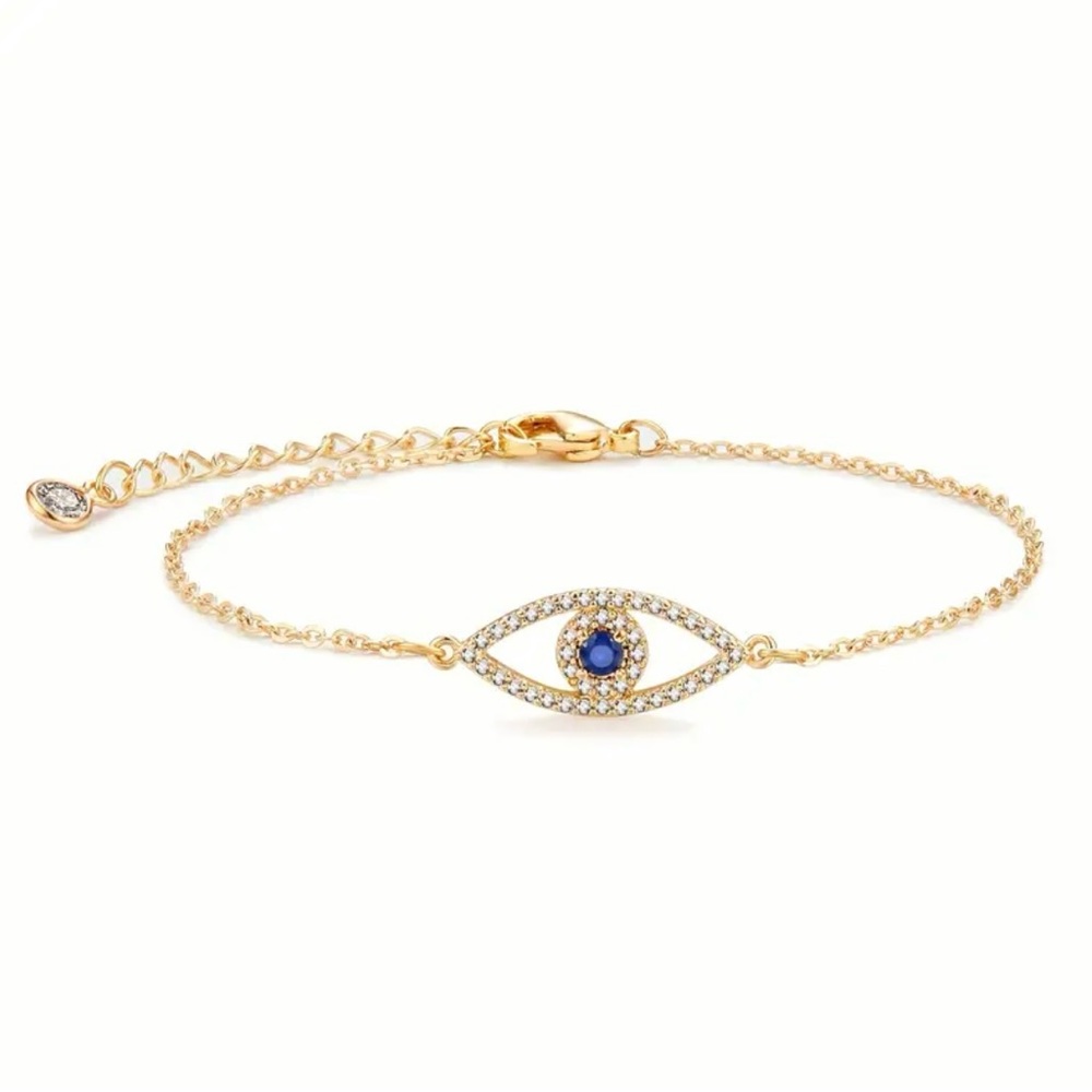 18K Gold plated evil eye bracelet